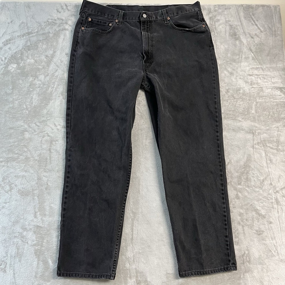 Levi's 550 Jeans Mens 40x32 Black Gray Relaxed Fit Denim Pants Loose Casual